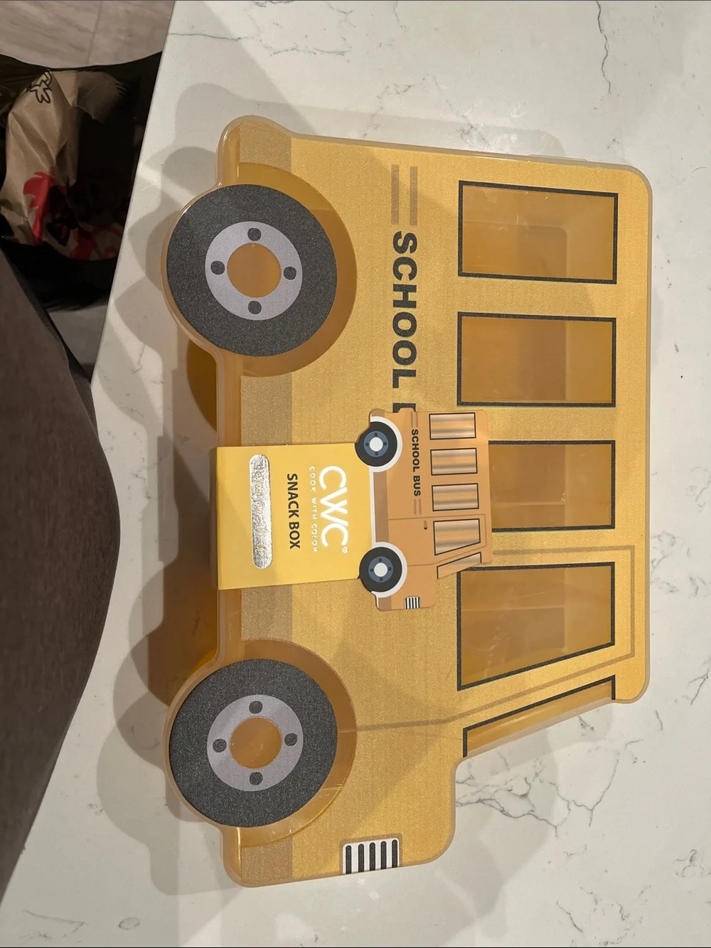 Yellow School Bus Snack Box for Kids